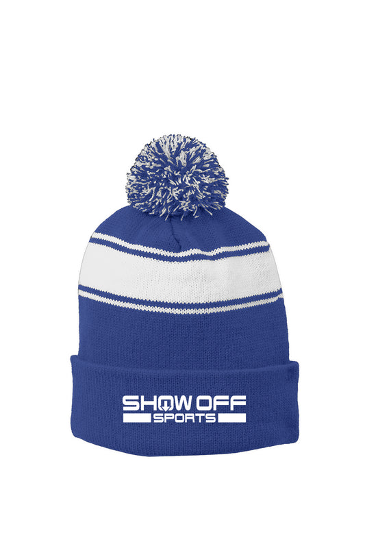 Beanie (Stripe Pom Pom) - TAV